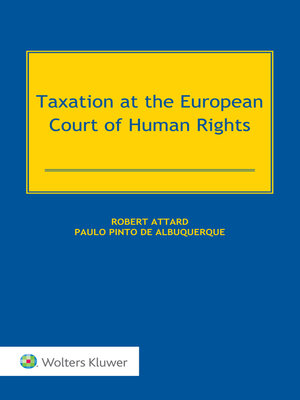 cover image of Taxation at the European Court of Human Rights